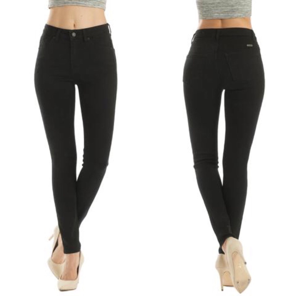 NWT Kan Can Black High Rise Stetch Skinny Jeans